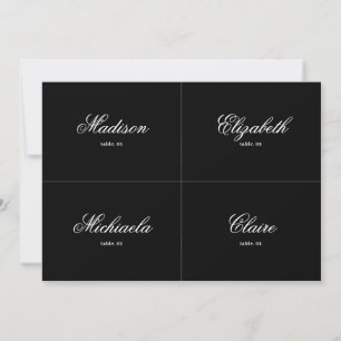 Classy Black Wedding Place Card DIY