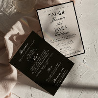 Classy Black White Old Money All In One Wedding