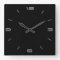 Classy Black with White Numerals> Square Clocks