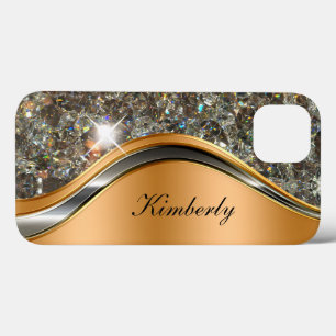 Classy Bling Monogram Glitzy iPhone 13 Case