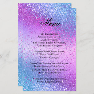 Classy Blue and Pink Glitter - Menu