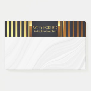 Classy blue black gold Elegant luxury geometric Post-it Notes