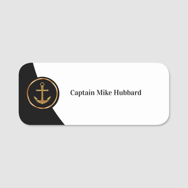 Classy Boat Captaincvbnm, Theme Name Tags (Front)