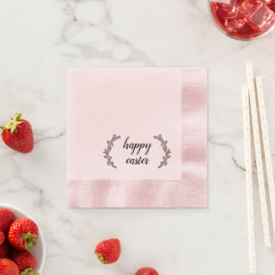 Classy Botanical Happy Easter Napkin
