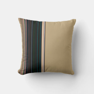 Classy Brown and Green Stripe Cushion
