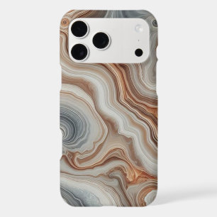 Classy Brown Beige Amber Grey Quartz Agate Pattern
