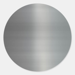 Classy Brushed Metal Textured Classic Round Sticker