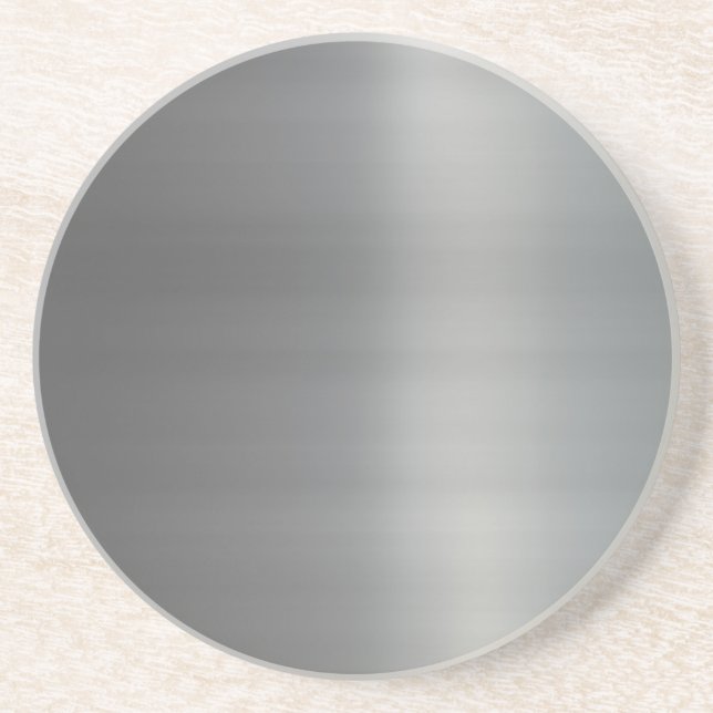 Classy Brushed Metal Textured Coaster (Front)