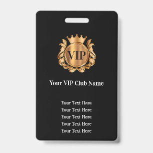 Classy Bulk Budget VIP Club Membership Badges ID Badge