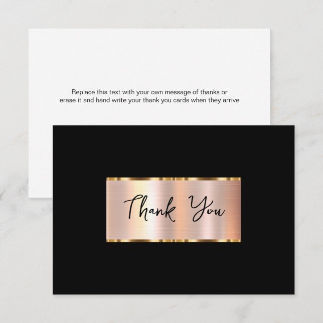 Classy Bulk Business Thank You Cards  (Front/Back)