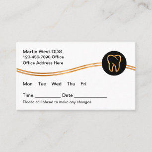 Classy Bulk Dentist Office Appointment Cards