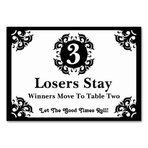 Classy Bunco Table Card #3
