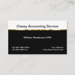 Classy Business Accountant Business Card