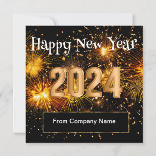 Classy Business Budget Happy New Year Card