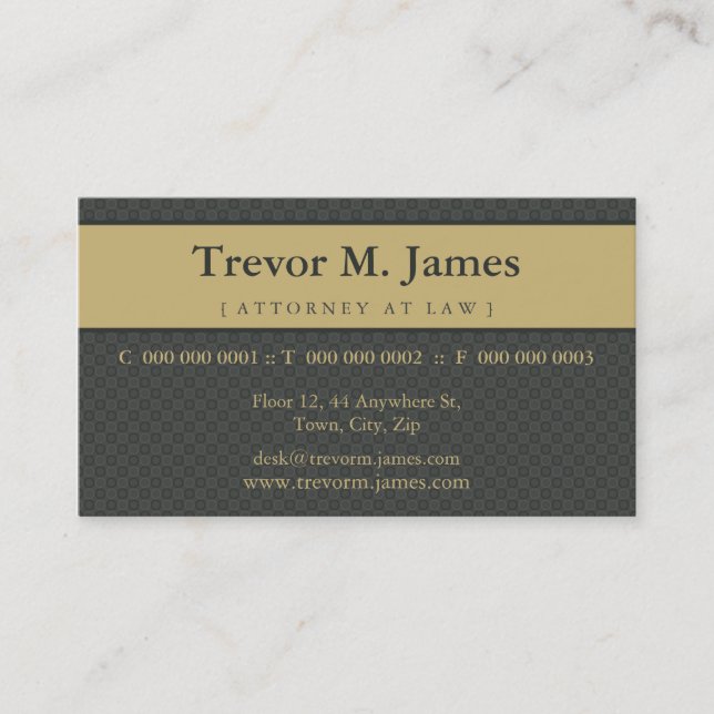 CLASSY BUSINESS CARD :: stately 3L (Front)