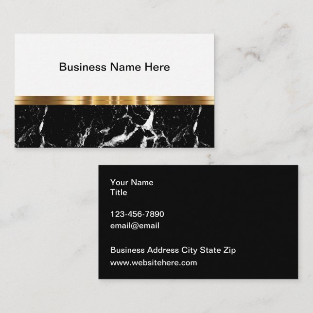 Classy Business Professional Custom Business Cards (Front/Back)