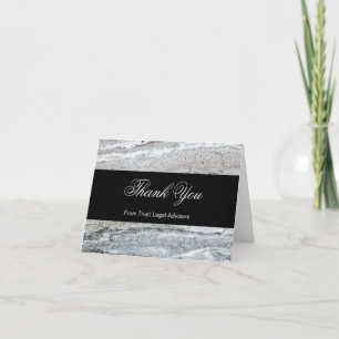 Classy Business Thank You Stone Marble Look Card