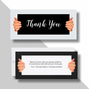 Classy Business Trendy Two Side Thank You Cards