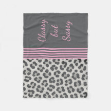 Classy but Sassy Leopard Print Fleece Blanket