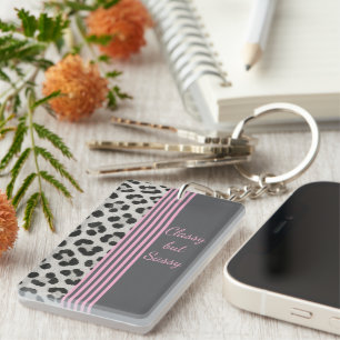 Classy but Sassy Leopard Print Keychain