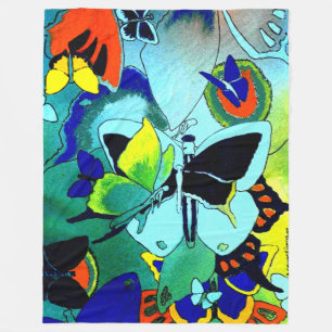 Classy Butterfly Collage Springtime Fleece