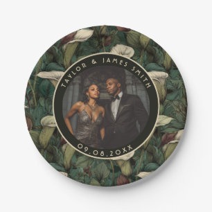 Classy Calle Lilies Plates For Wedding Keepsake