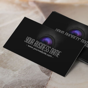 Classy Camera Lens Photographer Business Card