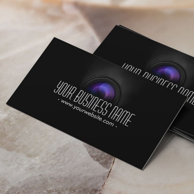 Classy Camera Lens Photographer Business Card (Creator Uploaded)