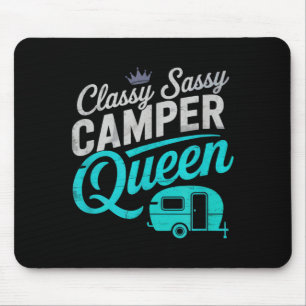Classy Camper Queen Vintage Glamping Crew RV Mouse Pad