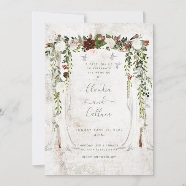 Classy Canopy Wedding Invitation Suite (Front)