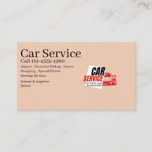Classy Car Service Or Uber Driver Modern Business Card