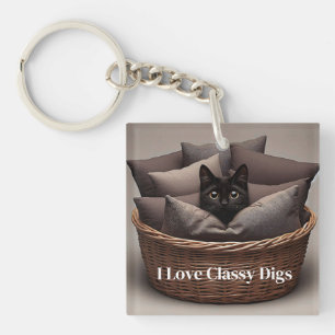 Classy Cat  Key Ring