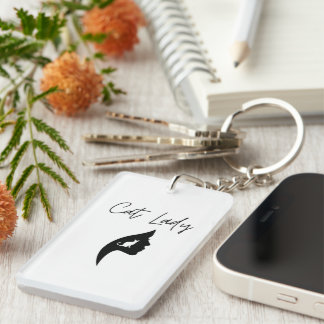 Classy Cat Lady Acrylic Keychain