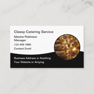 Classy Catering Upscale Business Cards