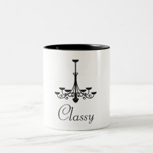 Classy Chandelier Two-Tone Coffee Mug