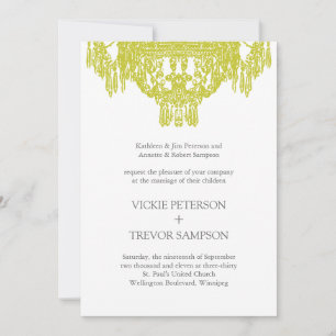 Classy Chandelier Wedding Invitations