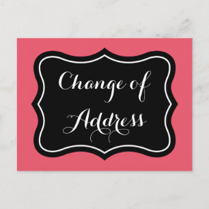 Classy Change of address calligraphy postcards