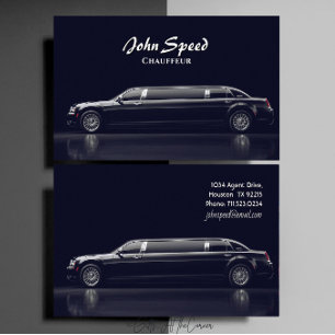 Classy Chauffeur  Limousine Business Card