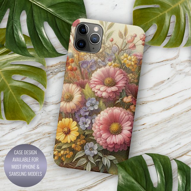 Classy Chic Antique Floral Fine Art Illustration Case-Mate iPhone Case (Creator Uploaded)