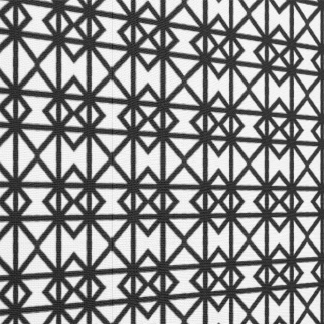 Classy Chic Black and White Geometric Deco Modern Wallpaper (Seam)