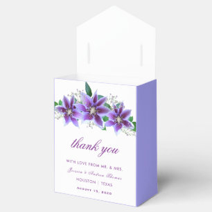 Classy Chic Clematis Wedding Favour Box