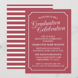 CLASSY CHIC ELEGANT GRADUATION PARTY INVITATION