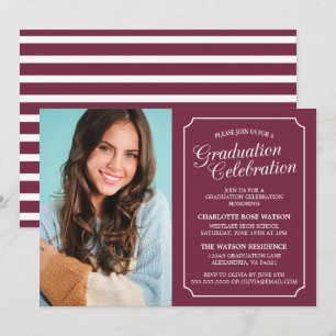 CLASSY CHIC ELEGANT GRADUATION PARTY INVITATION