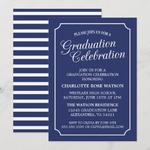 CLASSY CHIC ELEGANT GRADUATION PARTY INVITATION
