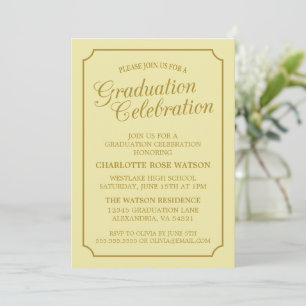 CLASSY CHIC ELEGANT GRADUATION PARTY INVITATION