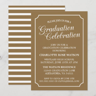 CLASSY CHIC ELEGANT GRADUATION PARTY INVITATION
