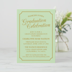 CLASSY CHIC ELEGANT GRADUATION PARTY INVITATION