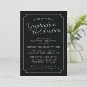 CLASSY CHIC ELEGANT GRADUATION PARTY INVITATION