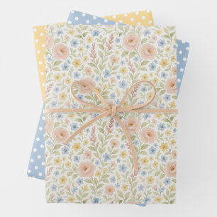 Classy Chic French Floral Art Wrapping Paper