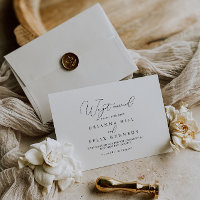 Classy Chic Minimalist Elopement Announcement